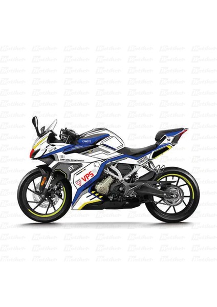 Cfmoto 250SR Vps Sticker Parçalı Motosiklet Kaplama Etiket Modeli