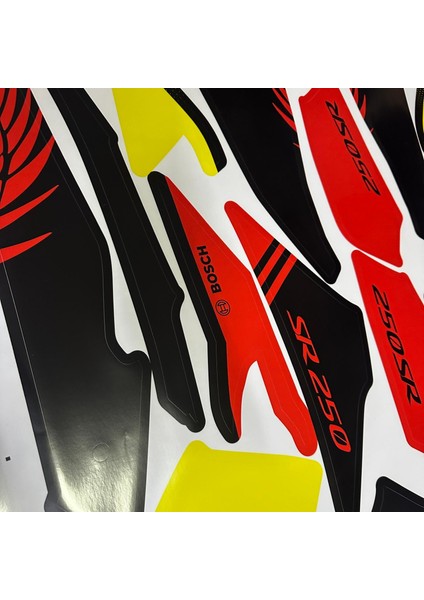 Cfmoto 250SR Sarı Kırmızı Dragon Model Parçalı Motosıklet Kaplama Stıcker Etıket Modelı fırsatları