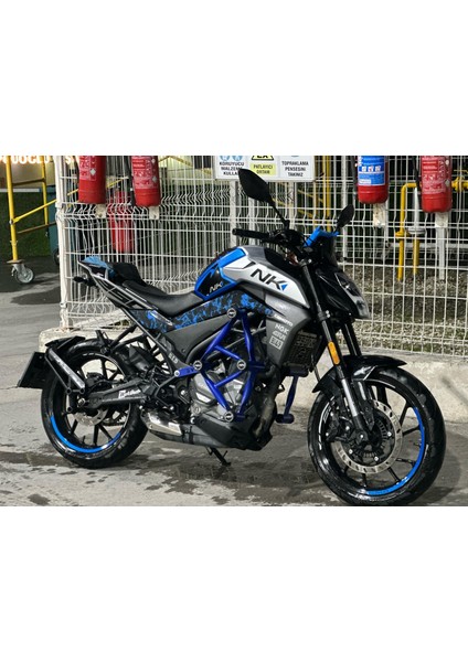 Cf Moto Nk 250 Duman Orta Sticker Etiket Modeli Mavi modelleri