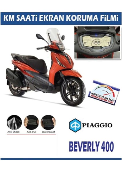 Piaggio Beverly 400 Serisi Motosiklet Ekran Km Koruyucu