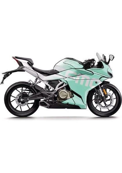 Cfmoto 250SR Turkuaz Sticker Parçalı Motosiklet Kaplama Etiket Modeli