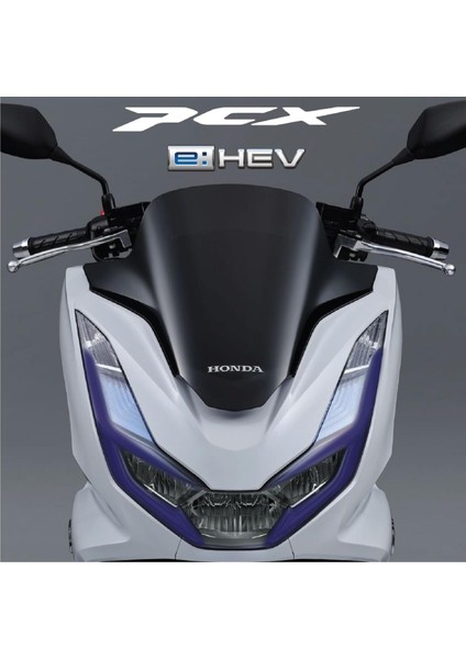 Honda Pcx Ön Far Kaşı Tasarımı Şeffaf Sticker Lacivert modelleri