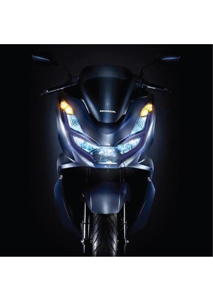 Honda Pcx Ön Far Kaşı Tasarımı Şeffaf Sticker Lacivert indirimleri