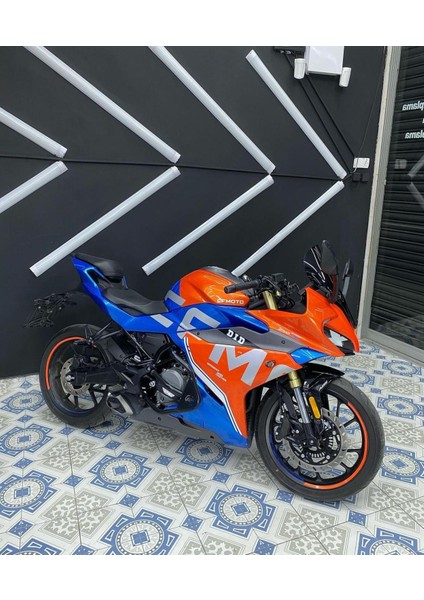 CFMOTO 250SR HP4 MODEL PARCALI MOTOSIKLET KAPLAMA MAVİ KIRMIZI BEYAZ STICKER ETIKET MODELI RENK 1