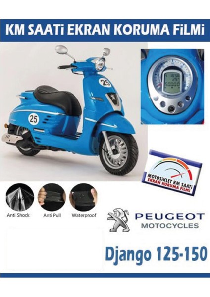 Peugeot Django 125-150 Serisi Motosiklet Ekran Km Koruyucu
