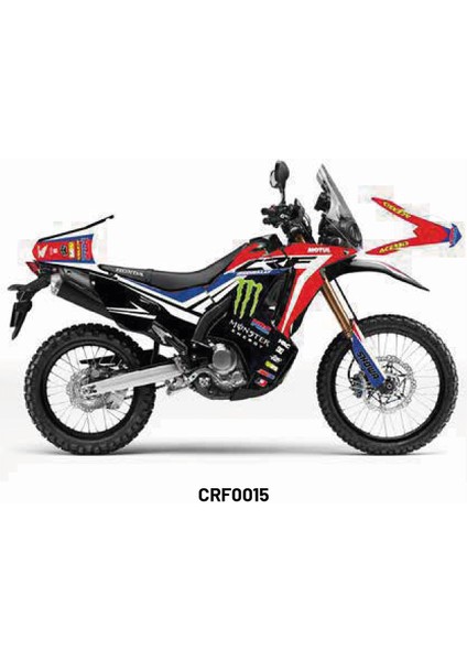 Honda CRF250 Rally "full Divided" Tasarım Motosiklet Sticker Etiket Kaplama Modeli