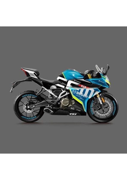 Cf Moto 250 Sr Motosiklet Jant Içi Yazı Sticker Etiket Modeli Turkuaz