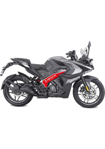 Bajaj RS200 Monster Kırmızı Beyaz Sticker Etiket Modeli