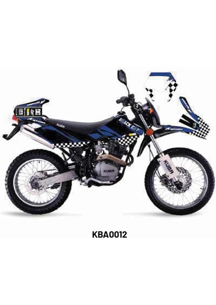 Kuba Black Cat Race Tasarım Motosiklet Sticker Etiket Kaplama Modeli Blue