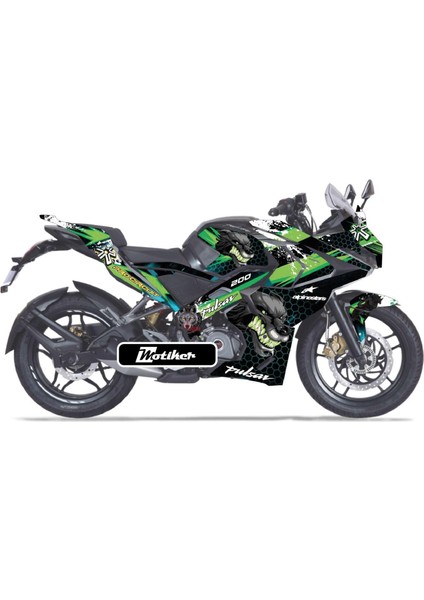 Bajaj RS200 Wolf Sticker Etiket Parçalı Kaplama Modeli