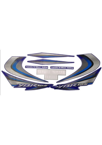 Ybr 125 Etiket Takımı Mavi 2004-2008