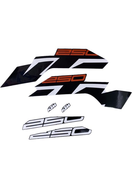 Duke 250 Siyah Orijinal Tasarım Sticker Etiket Modeli