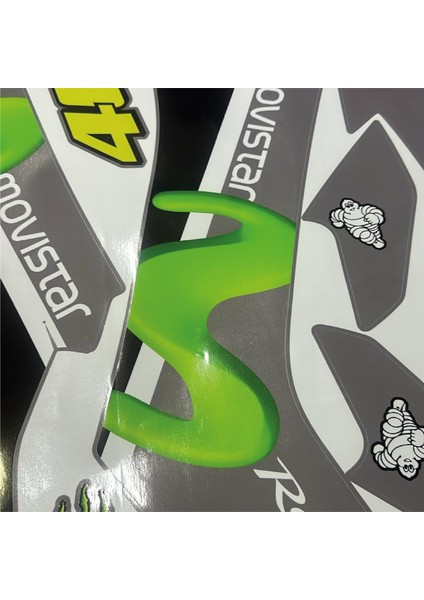 Yamaha Nmax Gri Movistar Parçalı Motosiklet Scooter Kaplama Etiket Modeli modelleri