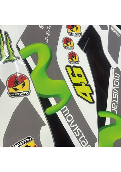 Yamaha Nmax Gri Movistar Parçalı Motosiklet Scooter Kaplama Etiket Modeli indirimleri