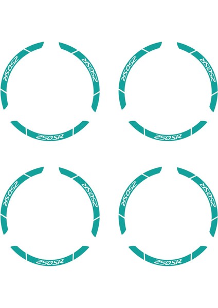 Turkuaz Cf Moto 250 Sr Geniş Jant Sticker Etiket Modeli fırsatları