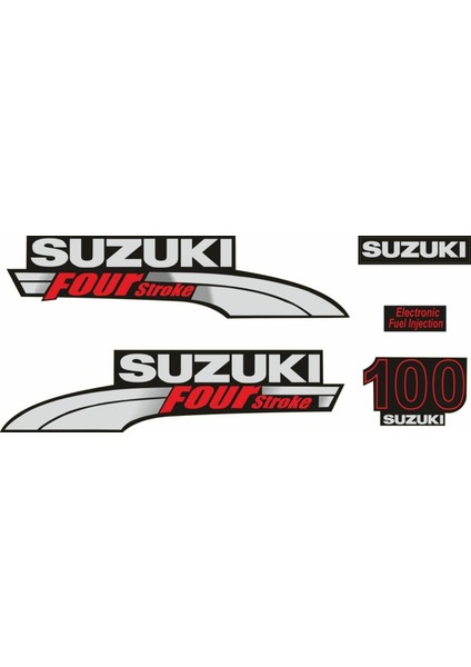 Suzuki 100 Hp 4 Zamanlı Tekne Sticker Etiket Modeli