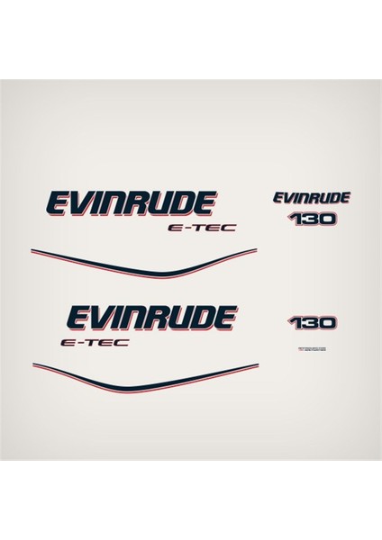 Evinrude E-Tec 130 Hp Tekne Sticker Etiket Modeli