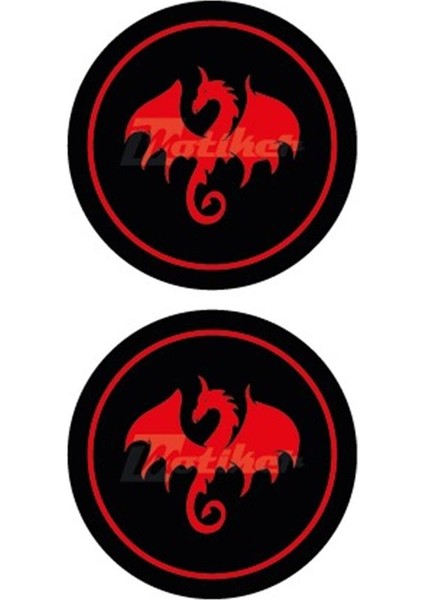 Red Dragon Damla Logo Sticker