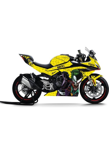 Cf Moto 450SR Joker Sarı Sticker Etiket Parçalı Kaplama Modeli