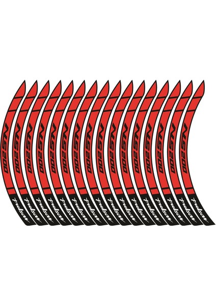 Bajaj Pulsar NS200 Baskılı Jant Dışı Şerit Motosiklet Sticker Etiket Modeli Kırmızı fiyatları