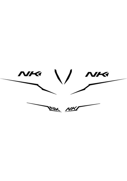 Cf Moto NK250 Siyah Orjinal Tasarım Sticker Etiket Modeli 2022-2024 Model