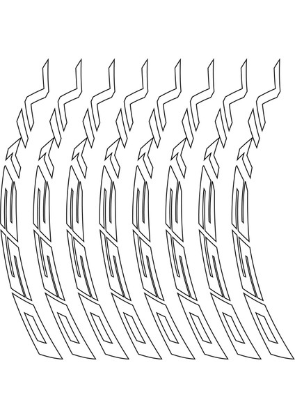 Cf Moto Nk 250 Jant Içi 8 Adet Sticker Beyaz modelleri