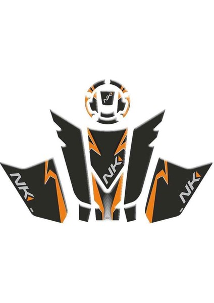 Cf Moto 250NK Turuncu Runarte Yeni Kasa Tank Pad Set Sticker Model