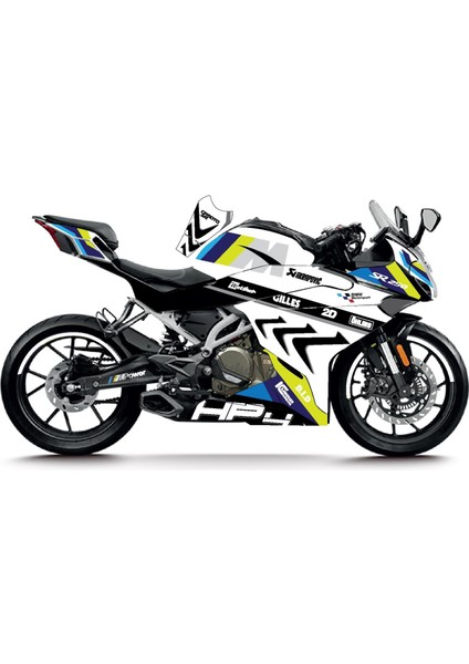 Cfmoto 250SR Bmw Hp4 Model Parcalı Motosıklet Kaplama Stıcker Etıket Modelı Renk 2