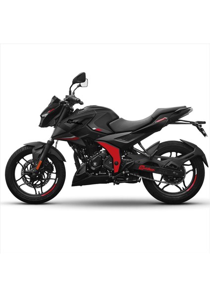 Bajaj Pulsar N250 Orta Şase Motosiklet Sticker Etiket Kaplama Modeli Kırmızı