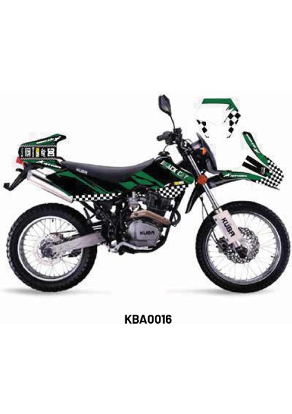 Kuba Black Cat Race Tasarım Motosiklet Sticker Etiket Kaplama Modeli Green