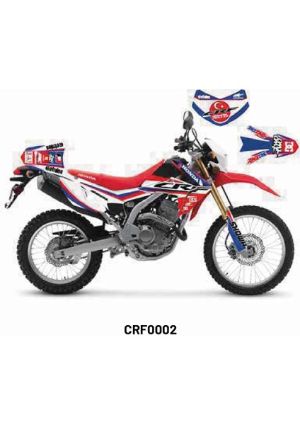 Honda CRF250 L "showa" Tasarım Motosiklet Sticker Etiket Kaplama Modeli