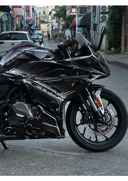 Cfmoto 250SR Sticker Line Brush (Air Brush) Tasarım Motosiklet Sticker Etiket Kaplama modelleri