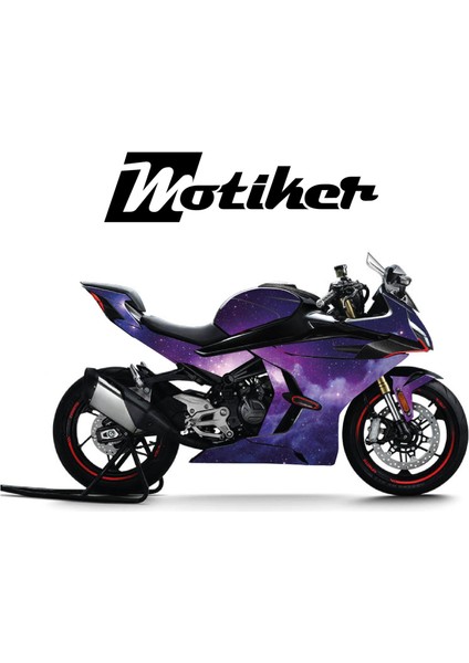 Cfmoto 450SR Sticker Galaxy (Mor Galaksi) Motosiklet Kaplaması