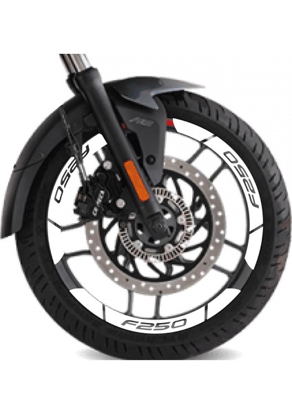 Beyaz Bajaj F250 Geniş Jant Sticker Etiket Modeli fiyatları