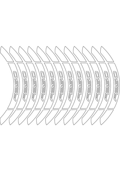 Beyaz Bajaj F250 Geniş Jant Sticker Etiket Modeli modelleri