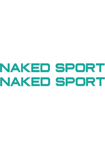 Naked Sport Yazılı Orta Şase Turkuaz Renk 2 Adet