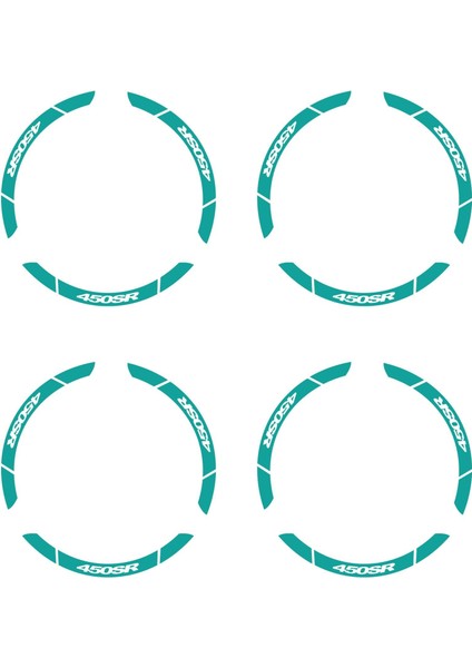 Turkuaz Cf Moto 450 Sr Geniş Jant Sticker Etiket Modeli fırsatları