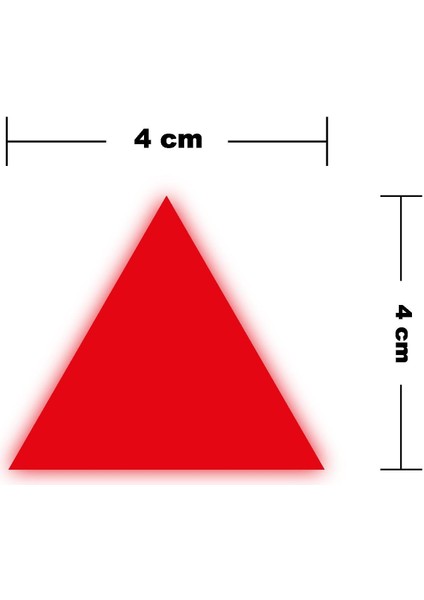 Kırmızı Reflective (Reflektif) Üçgen Sticker Paketi 9'lu Otomobil Motosiklet Reflektif Parlayan Sticker Etiket Modeli fiyatları