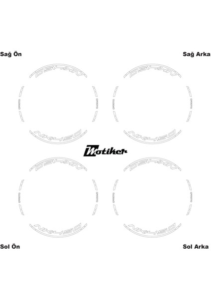 Beyaz Cfmoto 450NK Motosiklet Jant Sticker Etiket Modeli Iç & Dış Takım modelleri