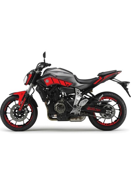 Mt-07 Kırmızı Takım Sticker Modeli