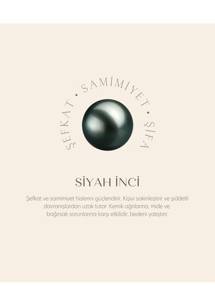 Sümer Siyah & Beyaz Inci Kolye