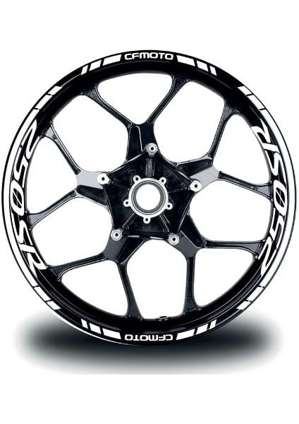 Cfmoto 250SR Jant Sticker Iç & Dış Takım Etiket Modeli Beyaz