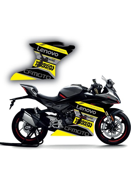 Cf Moto SR450 Lenovo Yan Ön Grenaj Sticker Etiket Model Sarı