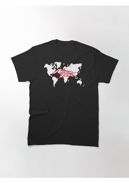 Honda Africa Twin Beyaz Harita Baskılı Tshirt Modeli