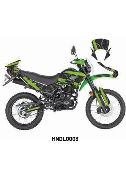 Mondial X-Treme "gas Mask" Tasarım Motosiklet Sticker Etiket Modeli Yeşil