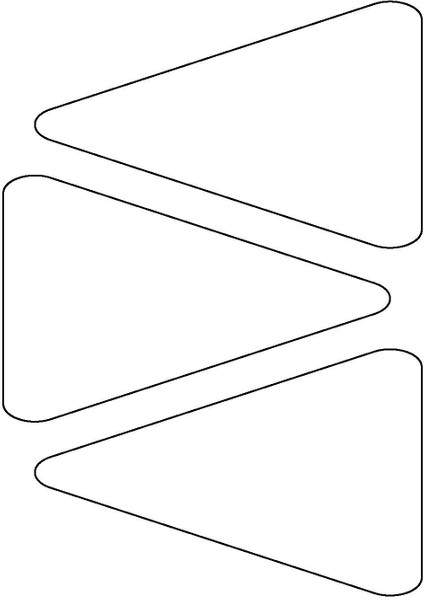 Beyaz Reflective (Reflektif) 3'lü Üçgen Sticker Paketi Otomobil Motosiklet Reflektif Parlayan Sticker Etiket Modeli