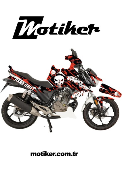 Mondial Drift Punisher Motosiklet Sticker Etiket Kaplama Modeli