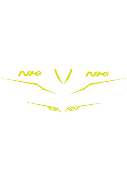 Cf Moto NK250 Sarı Orjinal Tasarım Sticker Etiket Modeli 2022-2024 Model