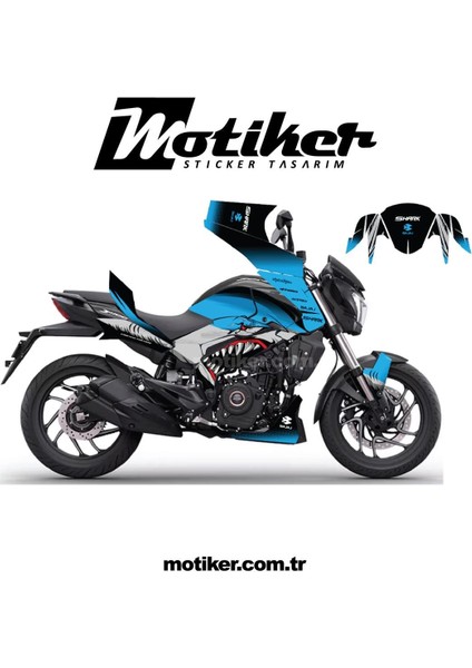 Dominar Crazy Shark Sticker Etiket Kaplama Model
