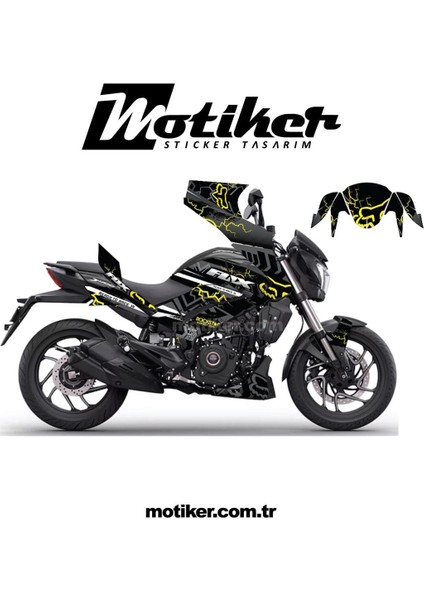 Dominar Striped Fox Sticker Etiket Kaplama Model